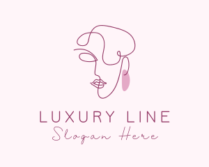 Female Earrings Jeweler logo design