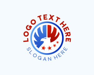 Winged Patriotic Eagle logo