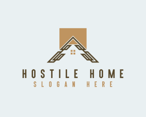 House Roofing Home Repair logo design