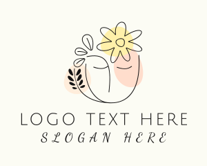 Floral Beauty Woman  Logo