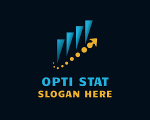 Statistics Stocks Graph logo design