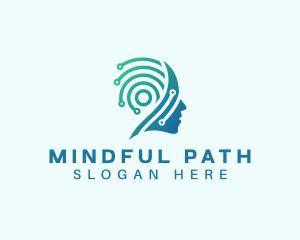 Mind Psychologist Tech logo design