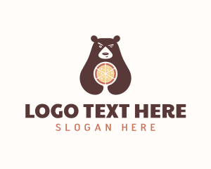 Pizza Bear Wink logo