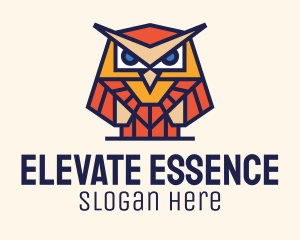 Geometric Owl Zoo Logo