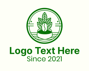 Coffee Bean Plant Badge logo