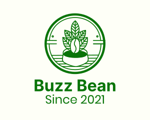 Coffee Bean Plant Badge logo design