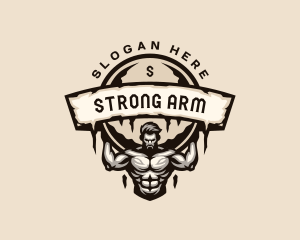 Atlas  Strong Man logo design