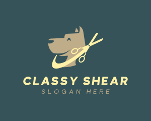 Dog Grooming Shears logo design