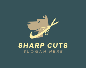 Dog Grooming Shears logo design