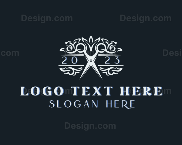 Agriculture Scissor Landscaping Logo