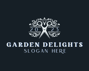 Agriculture Scissor Landscaping logo design