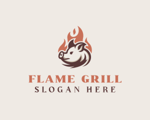 Roast Pig Grill logo design