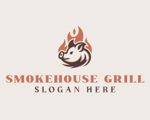 Roast Pig Grill logo design