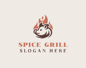 Roast Pig Grill logo design