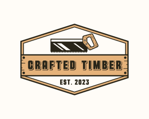 Backsaw Tool Woodwork logo design