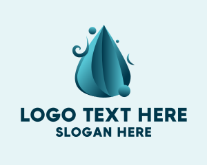 3D Water Droplet logo