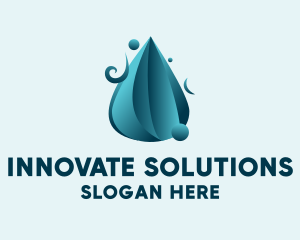 3D Water Droplet Logo