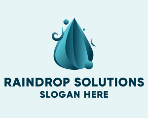 3D Water Droplet logo