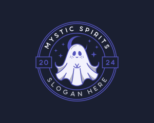 Cartoon Spirit Ghost logo design