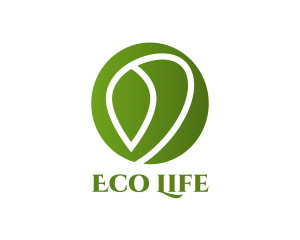 Green Eco Plant logo design