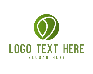 Abstract Green Eco Plant logo