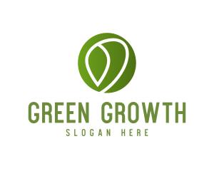 Abstract Green Eco Plant logo design