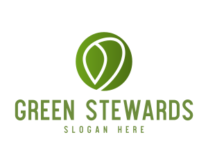 Abstract Green Eco Plant logo design