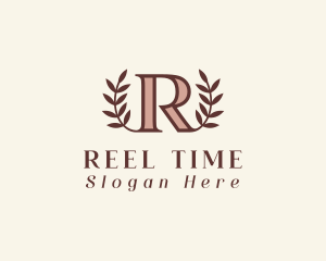 Eco Leaf Letter R logo design