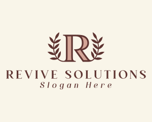 Eco Leaf Letter R logo design