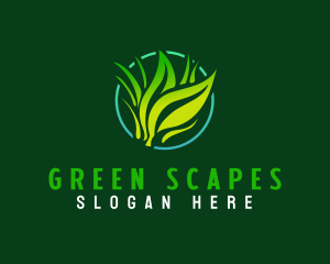 Lawn Grass Landscape logo