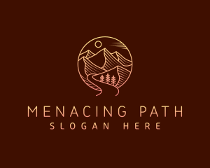 Mountain Outdoor Hiking logo design