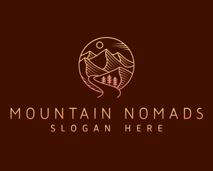 Mountain Outdoor Hiking logo design