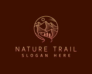 Mountain Outdoor Hiking logo design