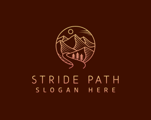 Mountain Outdoor Hiking logo design