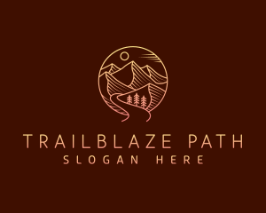 Mountain Outdoor Hiking logo design