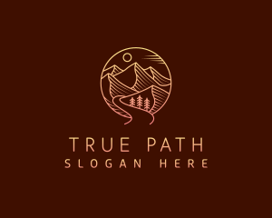 Mountain Outdoor Hiking logo design