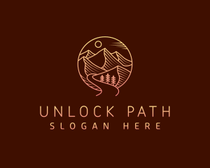 Mountain Outdoor Hiking logo design