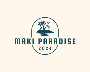 Summer Paradise Island logo design