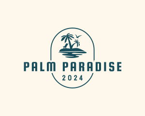 Summer Paradise Island logo design