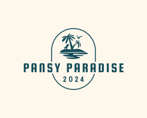 Summer Paradise Island logo design