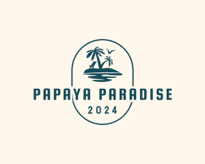 Summer Paradise Island logo design