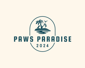 Summer Paradise Island logo design