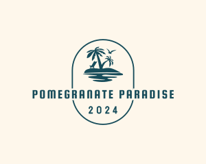 Summer Paradise Island logo design