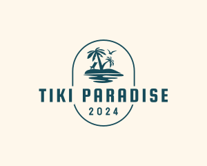 Summer Paradise Island logo design