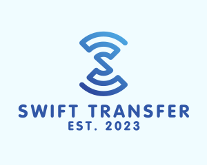 Wifi Signal Letter S logo design