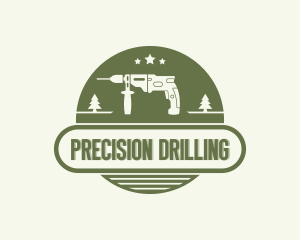 Carpentry Drill Tool logo design