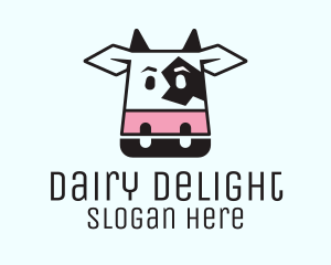 Cute Cow Head  logo design