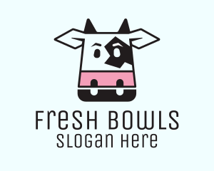 Cute Cow Head  logo design