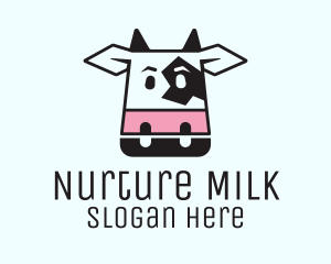 Cute Cow Head  logo design