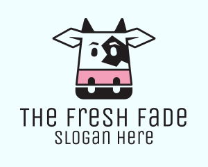 Cute Cow Head  logo design